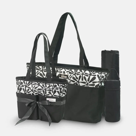 TINNIES DIAPER BAG – BLACK SMART & SPACIOUS T5003-F