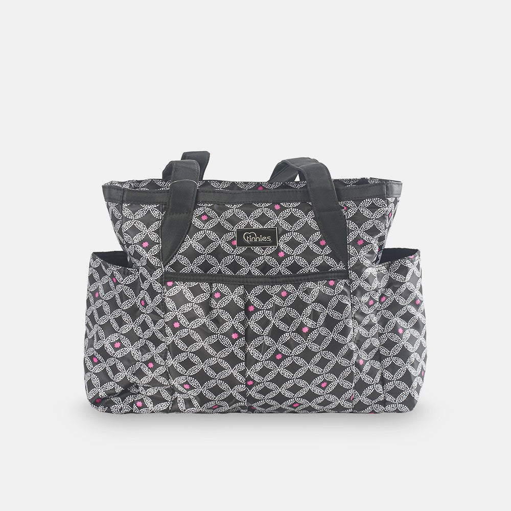 Baby Diaper Bag Black Printed - T5004-A