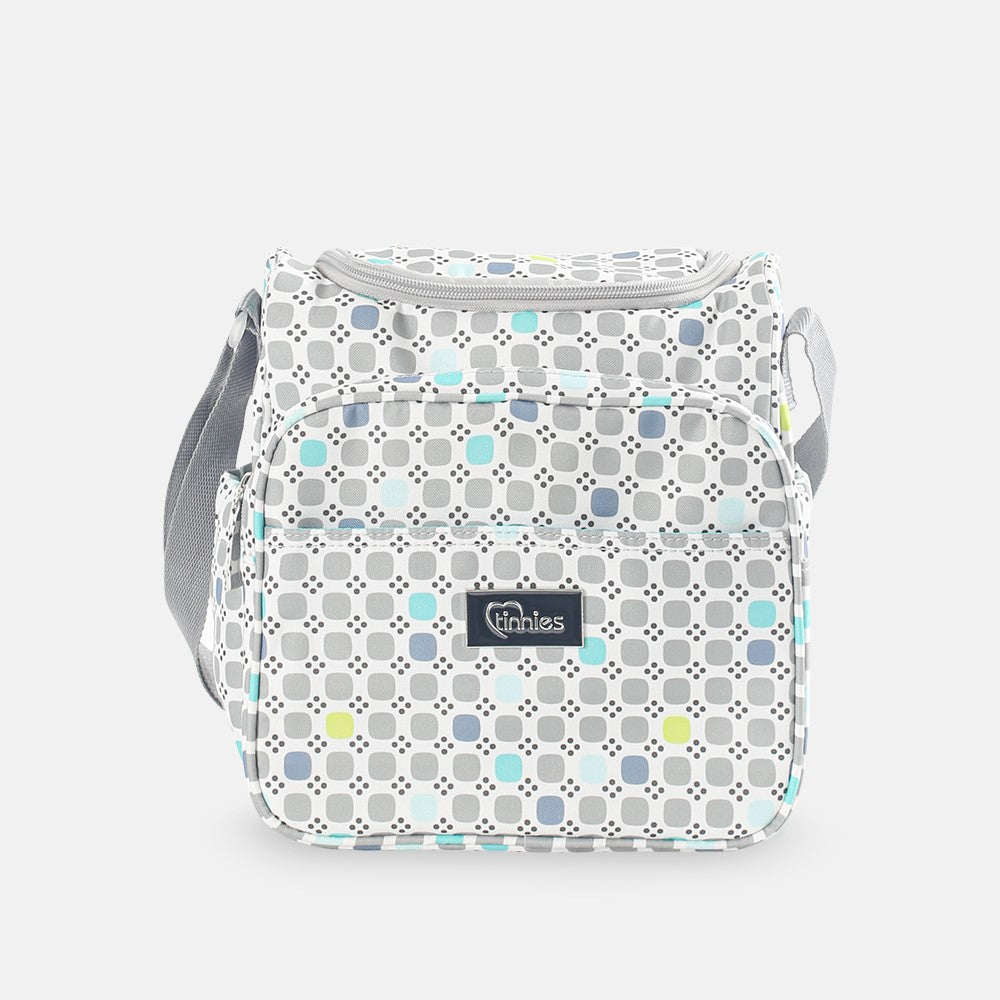 Baby Diaper Bag Printed Square Grey - T5007-C
