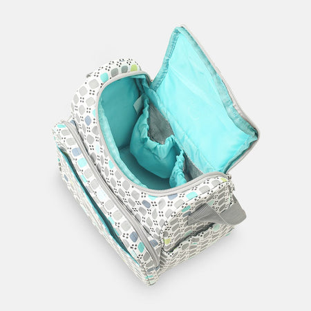 Baby Diaper Bag Printed Square Grey - T5007-C