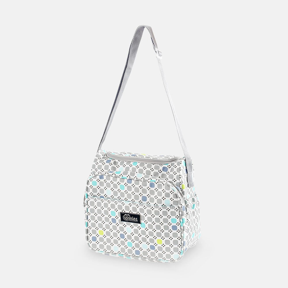 Baby Diaper Bag Printed Square Grey - T5007-C
