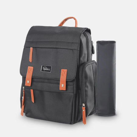 TINNIES DIAPER BAG – GREY, SPACIOUS & SMART DESIGN FOR MODERN MOMS T5009-A