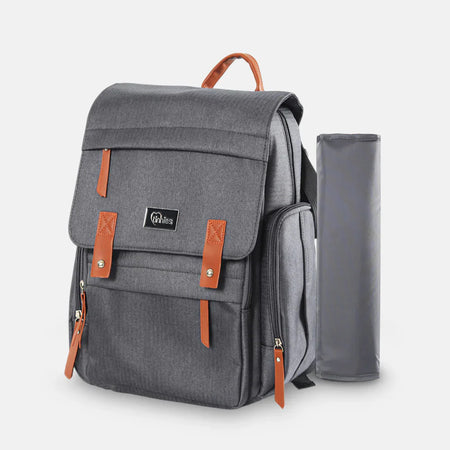 TINNIES DIAPER BAG – GREY, SPACIOUS & SMART DESIGN FOR MODERN MOMS T5009-B