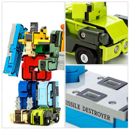 DIY Creative Education Blocks Assembling Action Figure Transformation Number Deformation Robot