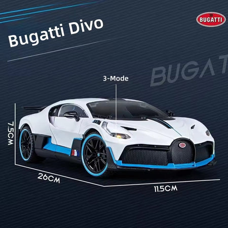 1:18 Diecast Bugatti Divo Supercar Alloy Car Model Sound and Light