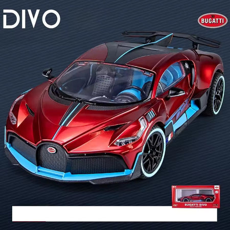 1:18 Diecast Bugatti Divo Supercar Alloy Car Model Sound and Light
