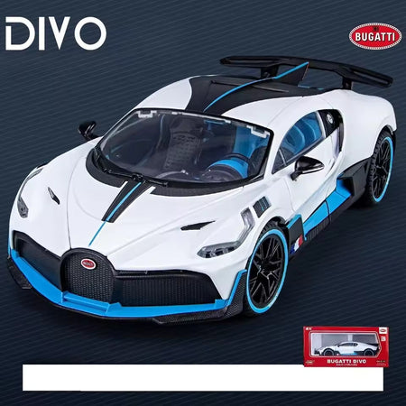 1:18 Diecast Bugatti Divo Supercar Alloy Car Model Sound and Light