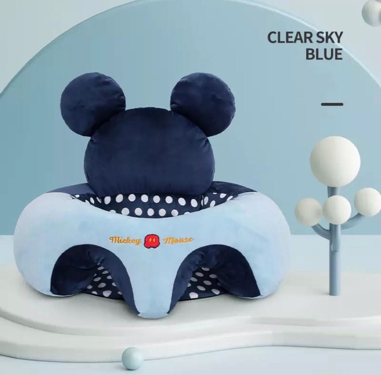 Disney Sofa Dining Chair Soft Seat Lovely Cartoon Mickey Blue