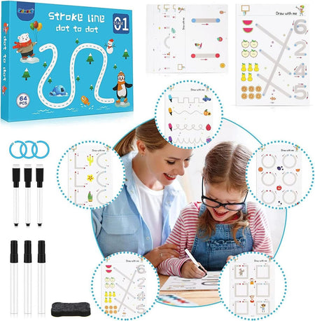 Dot-to-Dot Tracing Wipe and Clean Set