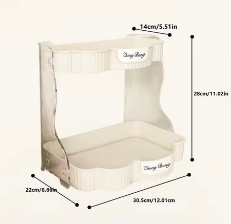 2 tiers desktop storage rack image 4