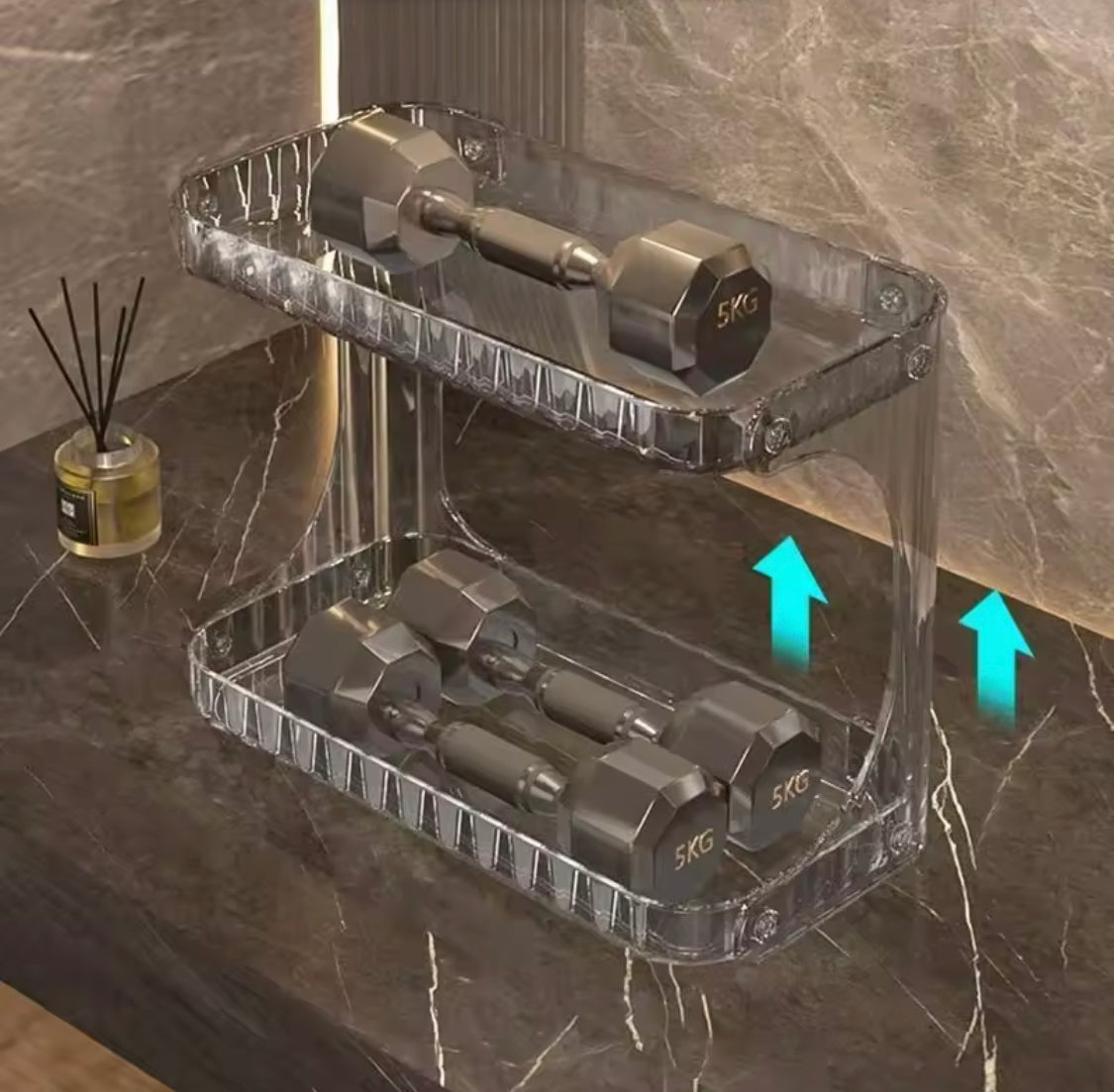 Double Layer Bathroom Storage Rack - image 4