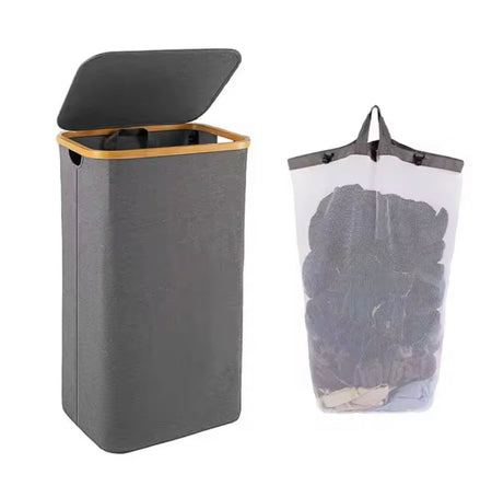 foldable laundry basket with lid image 4