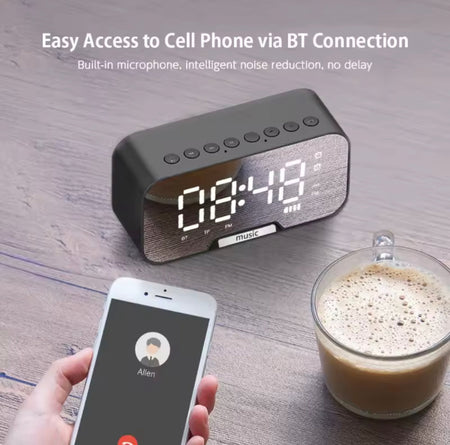 rechargeable alarm clock with speaker image 8