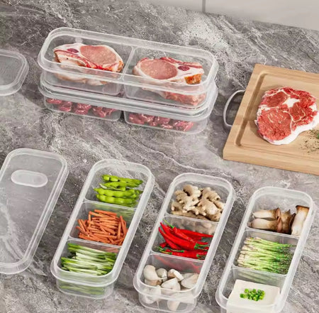 3 compartments meal box with lid image 2