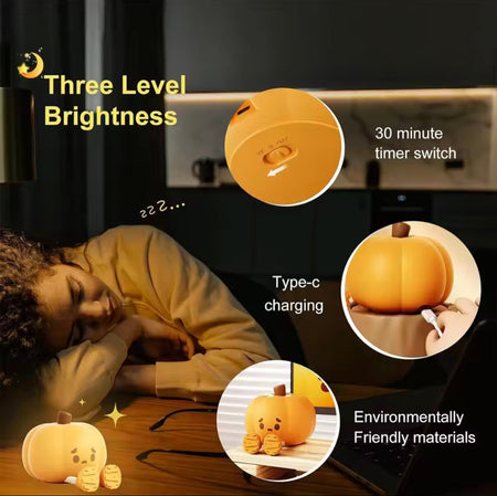 halloween pumpkin night light lamp image 5