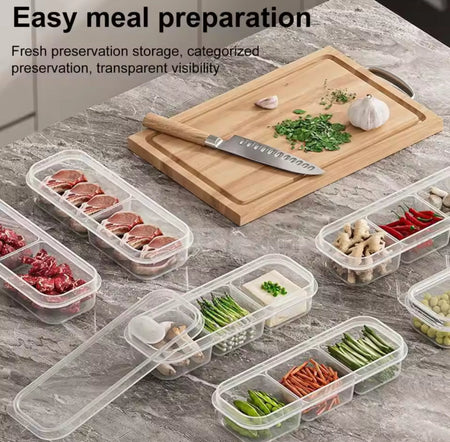 3 compartments meal box with lid image 3