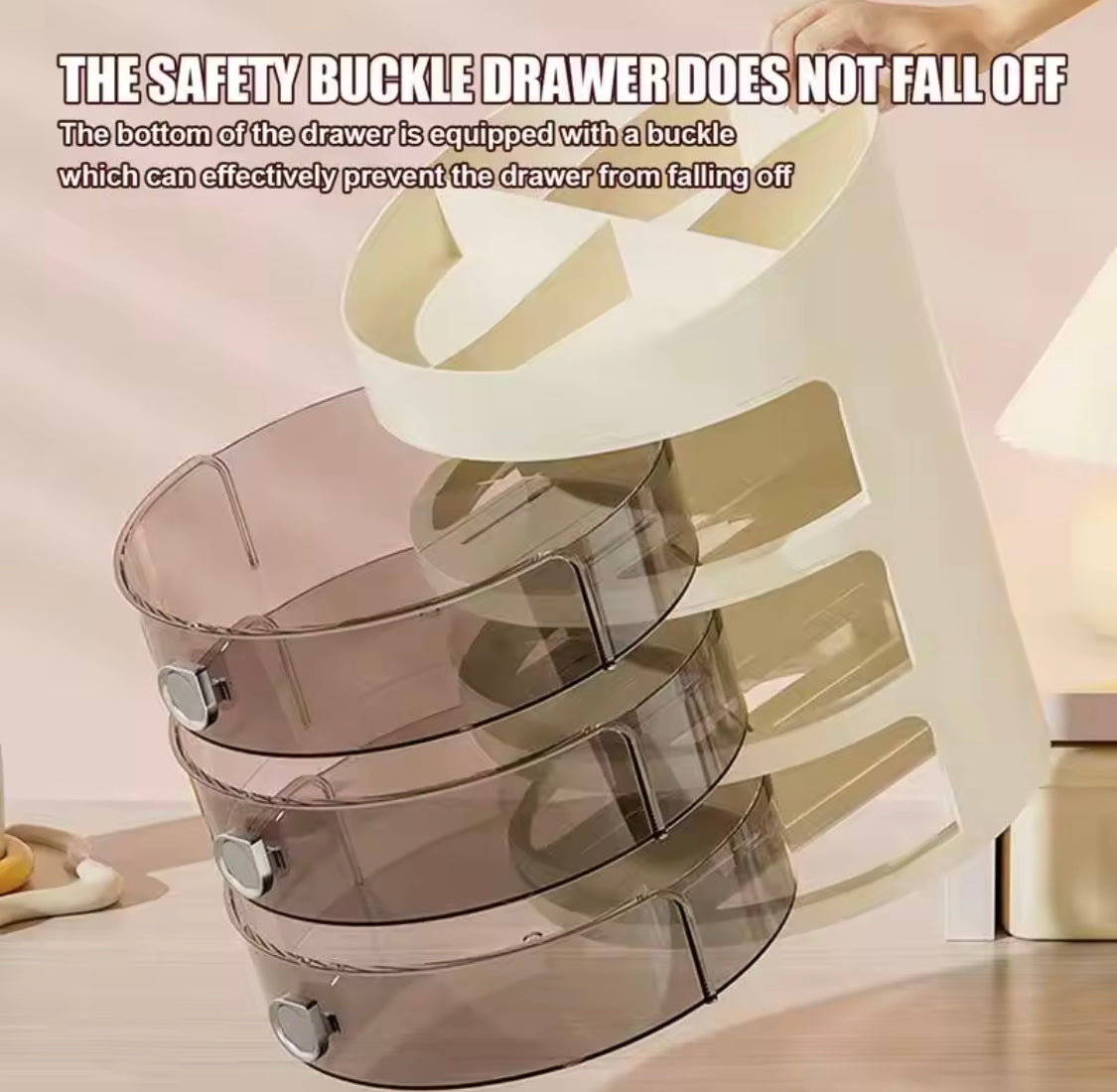 3 Layer Round Jewellery Storage Box - image 3