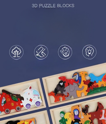 Wooden 3D Animals Puzzle Toy - image 5