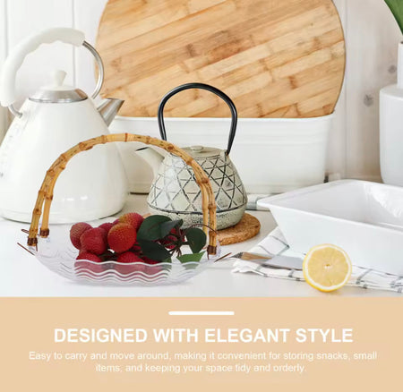 Transparent Acrylic Fruit Tray With Handle - image 4