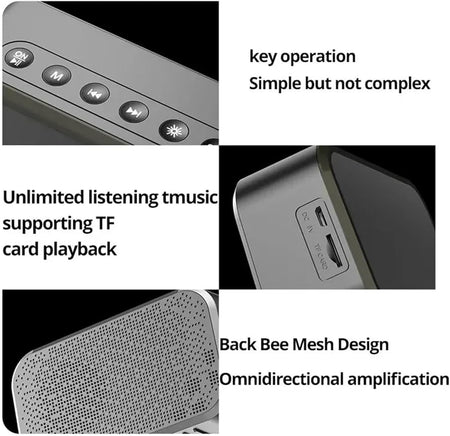rechargeable alarm clock with speaker image 11