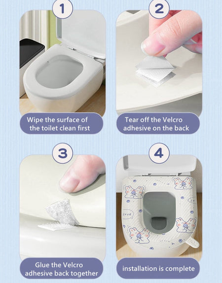 comfortable waterproof toilet seat mat image 2