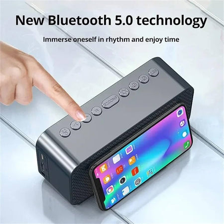 rechargeable alarm clock with speaker image 9