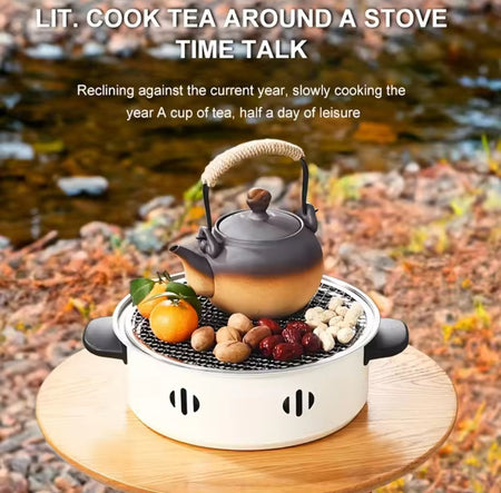 portable barbecue stove with coal grill image 6