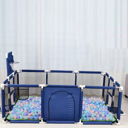 Extra Large Playpen | Play Yard for Babies | Football | Basketball | Blue