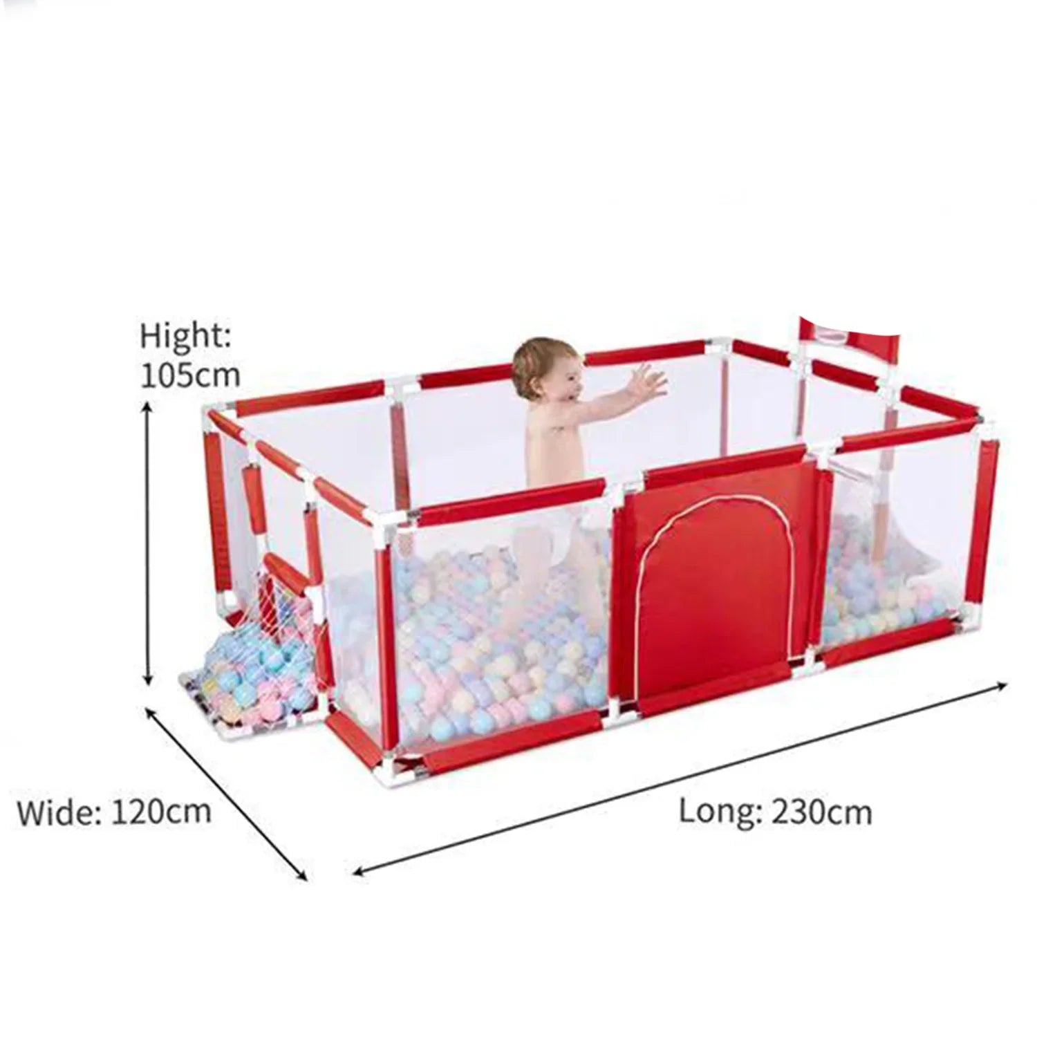 Extra Large Playpen | Play Yard for Babies | Football | Basketball | Blue