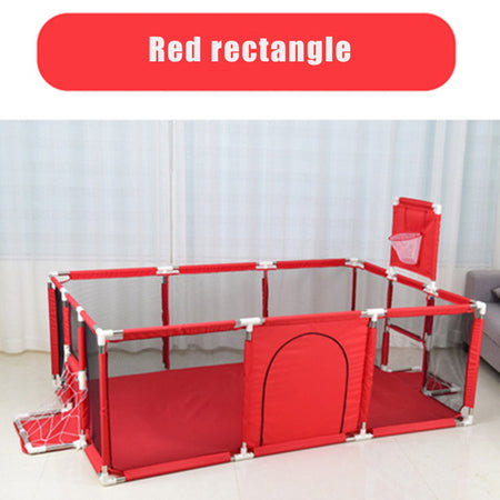 Extra Large Playpen | Play Yard for Babies | Football | Basketball | Red