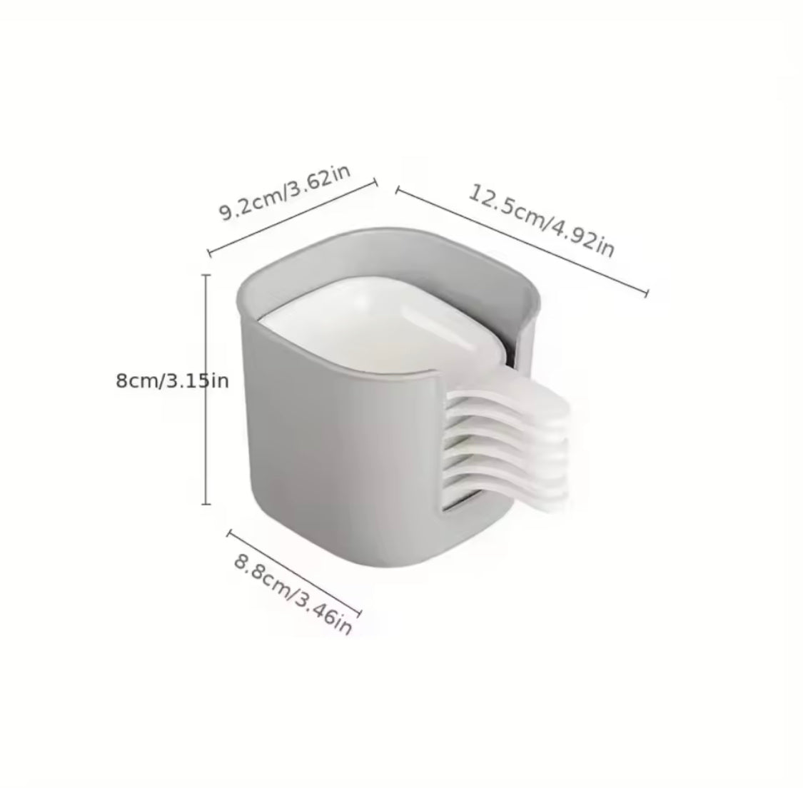 set of 6 plastic sauce dish image 6