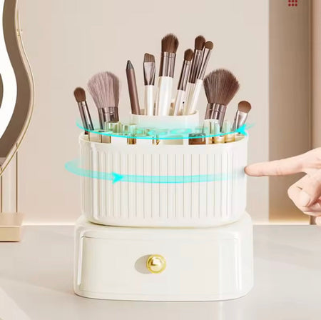 5 grid spinning makeup organizer image 4