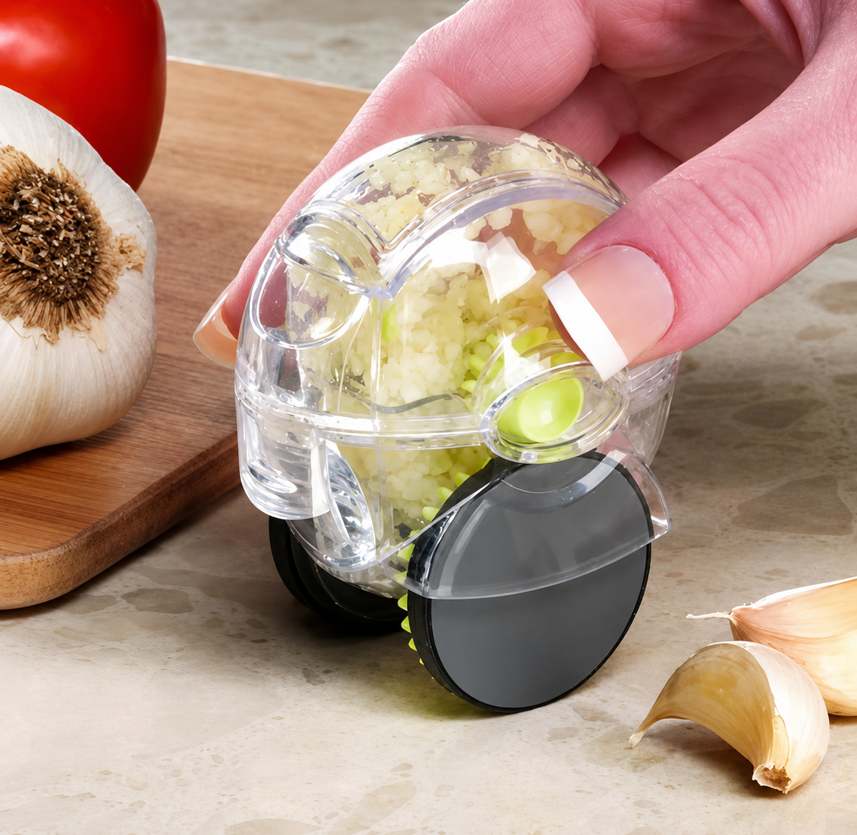 mini wheel garlic chopper main image