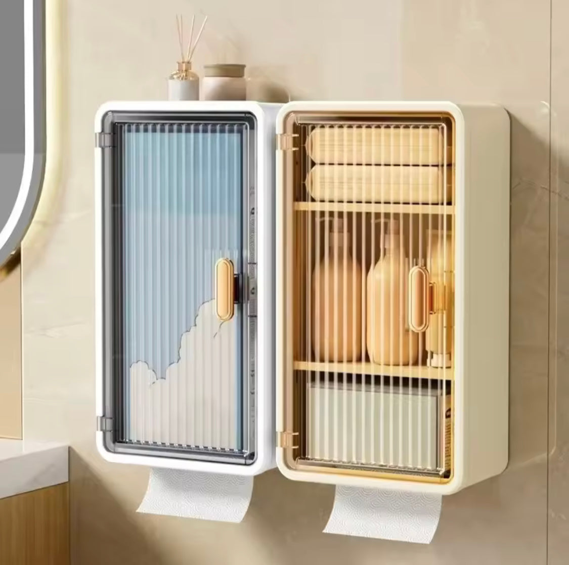 wall mounted toiletries storage rack image 5