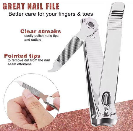 set of 4 stainless steel nail clipper image 3