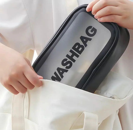 set of 3 travel waterproof cosmetic bag image 4