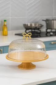 Cake Dish With Acrylic Cover - Image 2