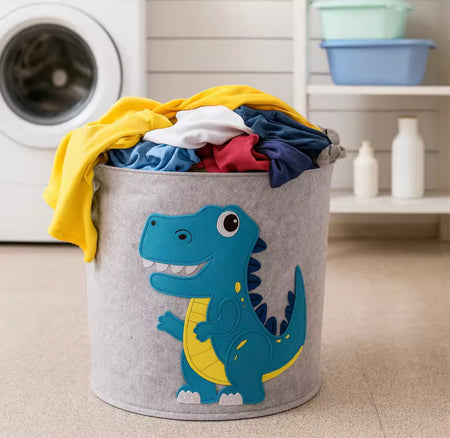 cute animal character baby toy storage bucket image 6