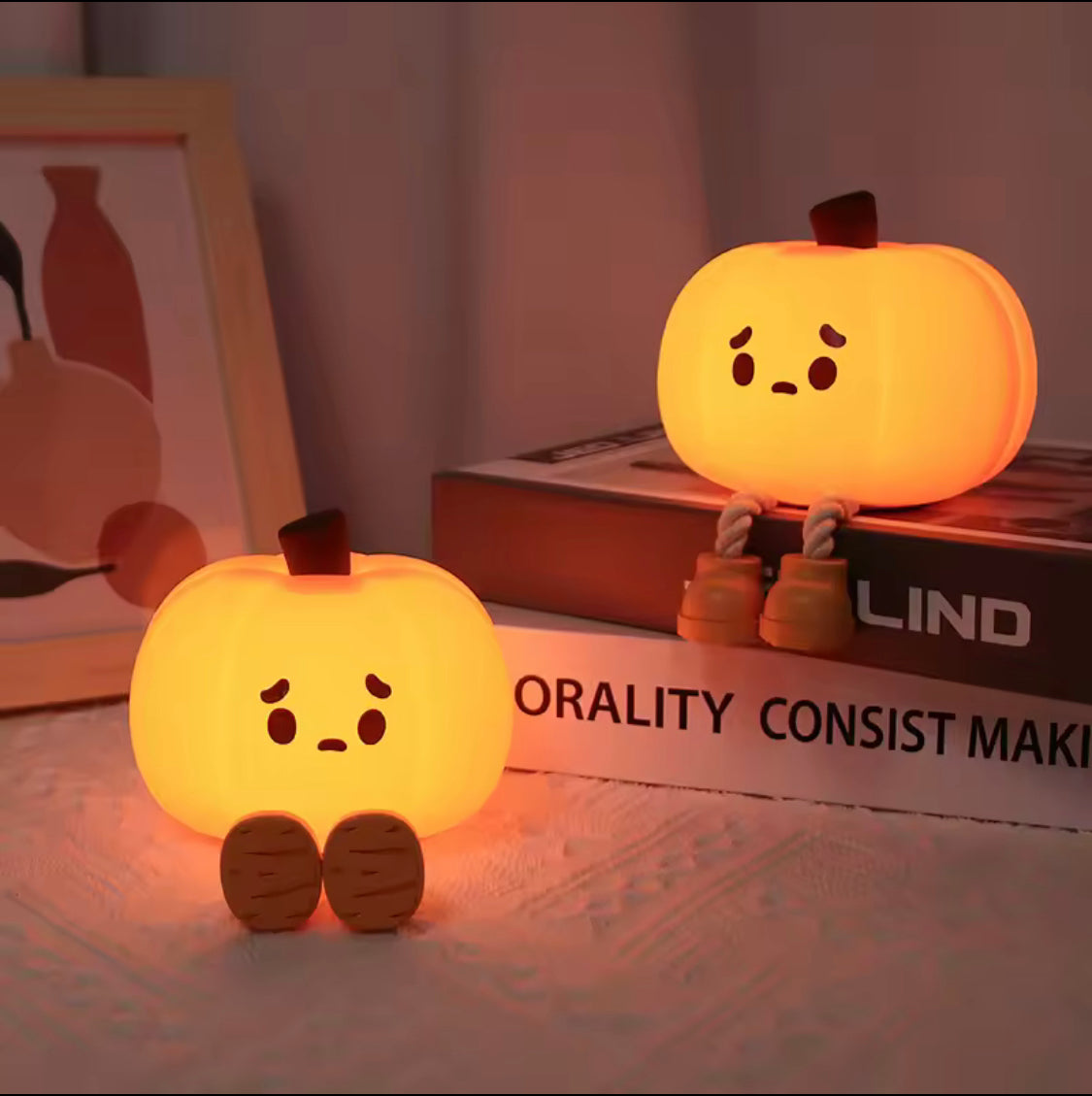 halloween pumpkin night light lamp main image