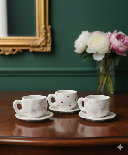 heritage ceramic cup with saucer image 4
