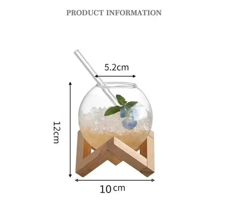 round unique design ball shape glass cup image 10