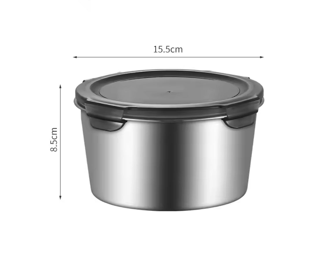 4pcs Stainless Steel Round Food Storage Containers - image 8