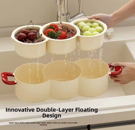 2 in 1 fruit drain basket image 7