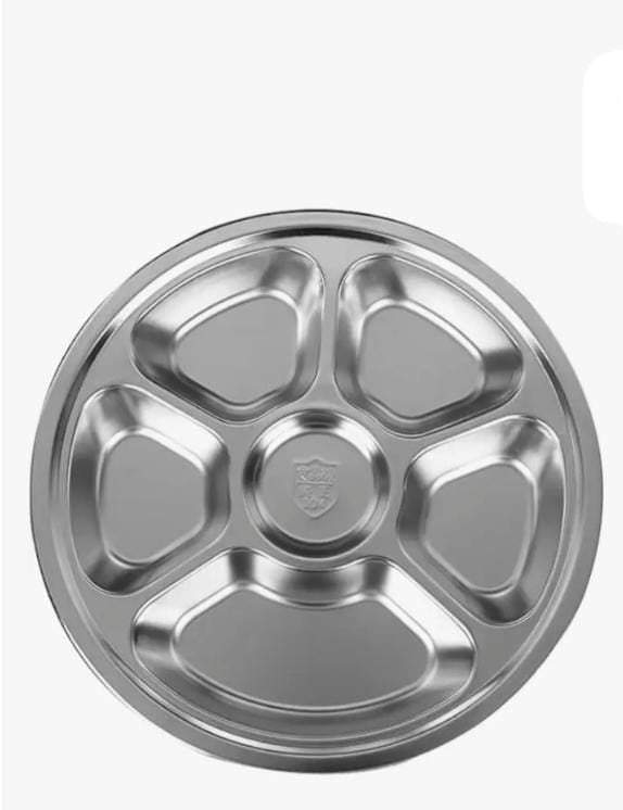 Stainless Steel Round Divided Dinner Plate - image 3