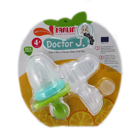 Farlin Grip N Bite Lolipop Baby Oral Set Green - BBC-003