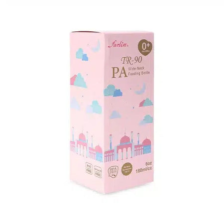 Farlin PA Wide-Neck Feeding Bottle 180ml – Pink-A2001-02