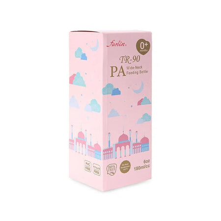 Farlin PA Wide-Neck Feeding Bottle 180ml – Pink- AB-A2001-02