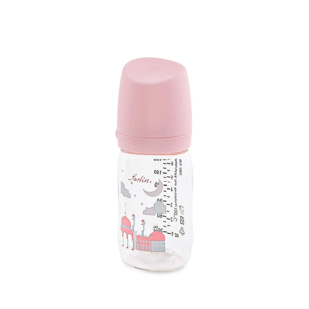 Farlin PA Wide-Neck Feeding Bottle 180ml – Pink- AB-A2001-02