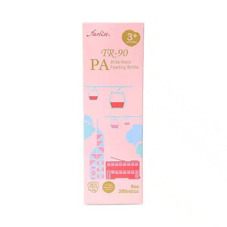 Farlin PA Wide-Neck Feeding Bottle 280ml – Pink-AB-A2002-01