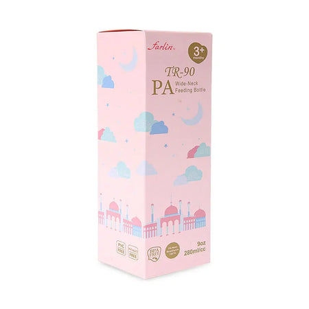 Farlin PA Wide-Neck Feeding Bottle 280ml – Pink-AB-A2002-02